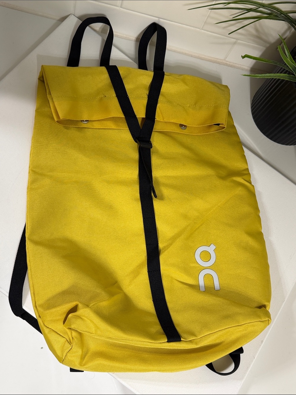 On Cloud Canvas Backpack . NEW unused. Yellow and Black
